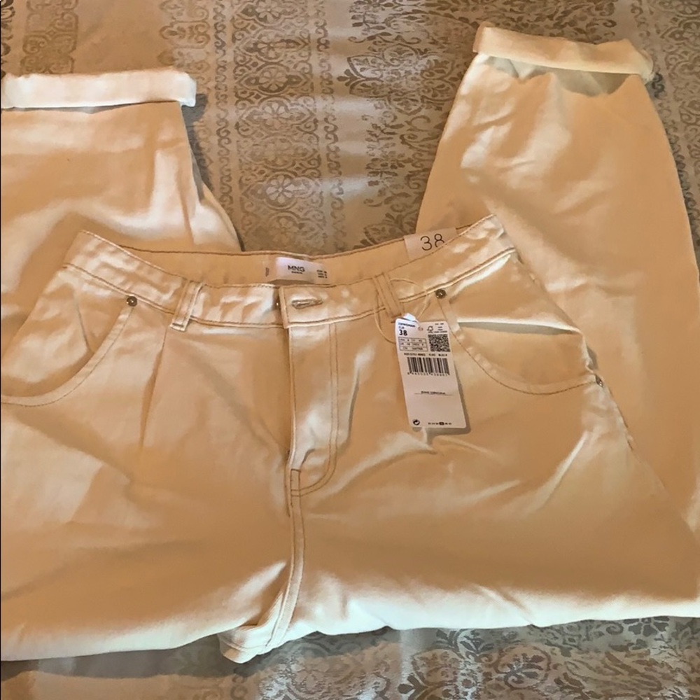NWT mango cream jeans